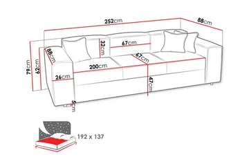 Knocklong 3-seters Sovesofa - Møbler - Sofaer - Sovesofaer