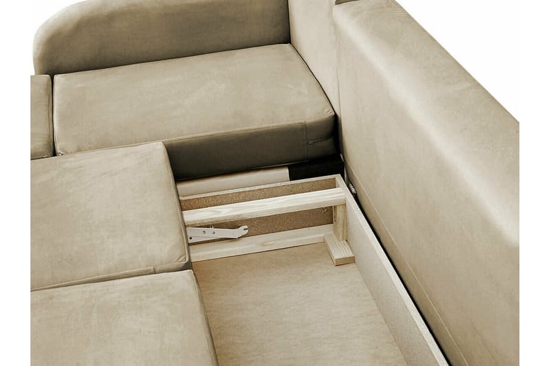 Knocklong 3-sits Hörnbäddsoffa NO_BRAND Light green - Møbler - Sofaer - Sovesofaer