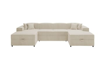 Knocklong 4-seters Hjørnesovesofa - Beige/Lys Beige - Møbler - Sofaer - Sovesofaer