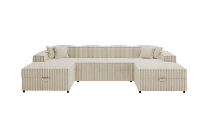 Knocklong 4-seters Hjørnesovesofa - Beige/Lys Beige - Møbler - Sofaer - Sovesofaer