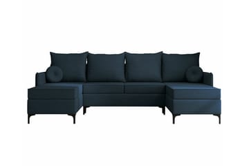 Knocklong 4-seters Hjørnesovesofa - Blå - Møbler - Sofaer - Sovesofaer