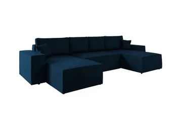 Knocklong 4-seters Hjørnesovesofa - Blå - Møbler - Sofaer - Sovesofaer