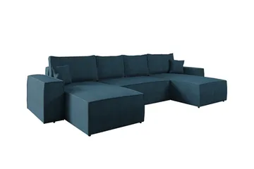 Knocklong 4-seters Hjørnesovesofa - Blå - Møbler - Sofaer - Sovesofaer