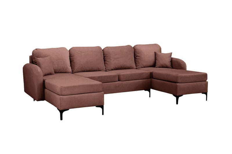 Knocklong 4-seters Hjørnesovesofa - Brun - Møbler - Sofaer - Sovesofaer