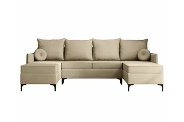 Knocklong 4-seters Hjørnesovesofa - Cream - Møbler - Sofaer - Sovesofaer
