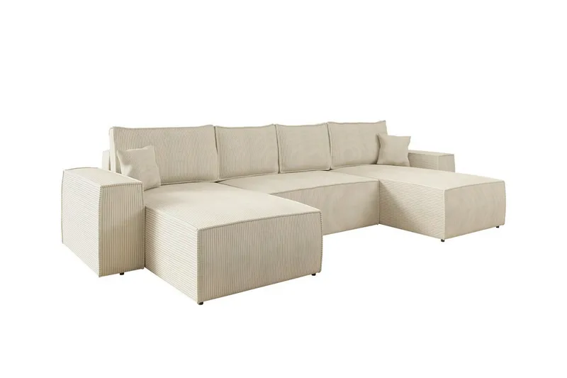 Knocklong 4-seters Hjørnesovesofa - Cream - Møbler - Sofaer - Sovesofaer