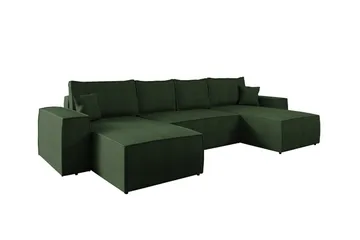 Knocklong 4-seters Hjørnesovesofa - Grøn - Møbler - Sofaer - Sovesofaer