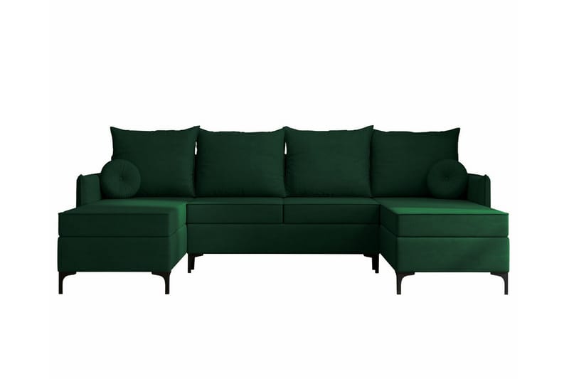 Knocklong 4-seters Hjørnesovesofa - Grøn - Møbler - Sofaer - Sovesofaer