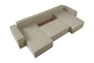 Knocklong 4-seters Hjørnesovesofa - Grøn - Møbler - Sofaer - Sovesofaer