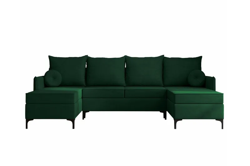 Knocklong 4-seters Hjørnesovesofa, Grøn