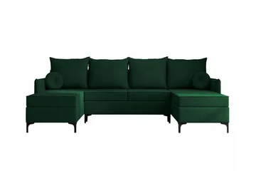 Knocklong 4-seters Hjørnesovesofa - Grøn - Møbler - Sofaer - Sovesofaer