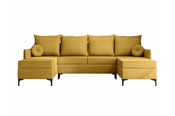 Knocklong 4-seters Hjørnesovesofa - Gul - Møbler - Sofaer - Sovesofaer