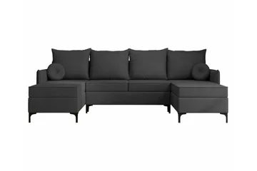 Knocklong 4-seters Hjørnesovesofa - Mørkegrå - Møbler - Sofaer - Sovesofaer
