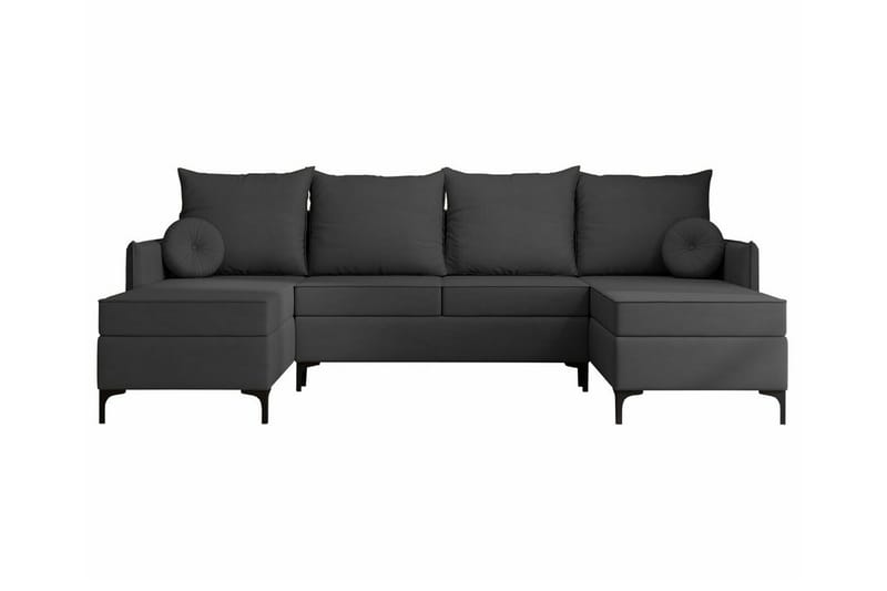Knocklong 4-seters Hjørnesovesofa - Mørkegrå - Møbler - Sofaer - Sovesofaer