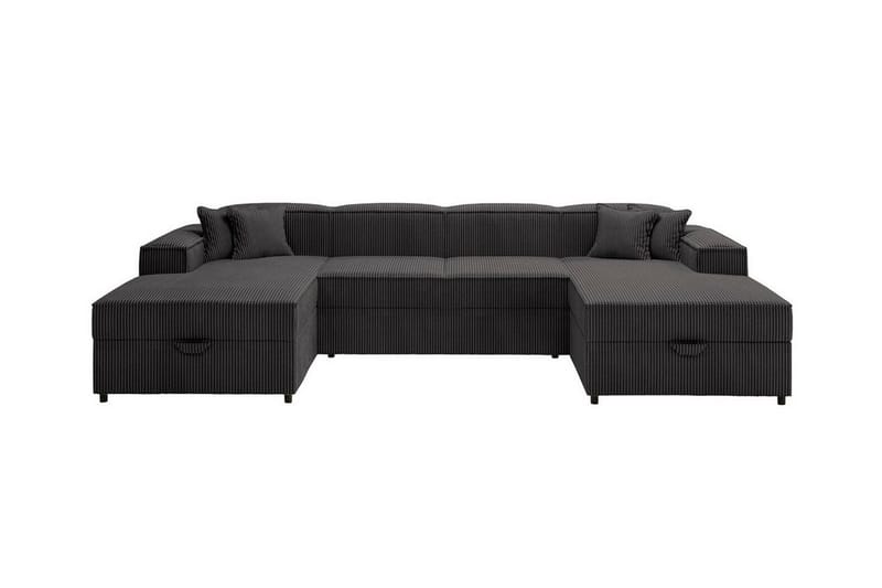 Knocklong 4-seters Hjørnesovesofa - Mørkegrå - Møbler - Sofaer - Sovesofaer