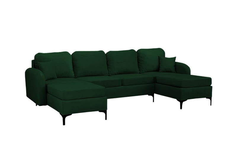 Knocklong 4-seters Hjørnesovesofa - Mørkegrønn - Møbler - Sofaer - Sovesofaer
