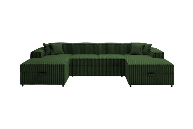 Knocklong 4-seters Hjørnesovesofa - Mørkegrønn - Møbler - Sofaer - Sovesofaer