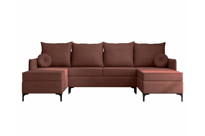 Knocklong 4-seters Hjørnesovesofa, Rosa