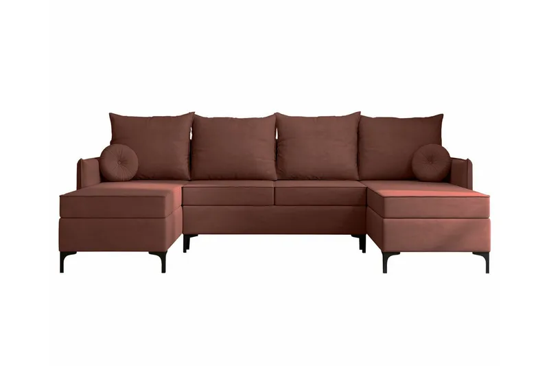 Knocklong 4-seters Hjørnesovesofa, Rosa