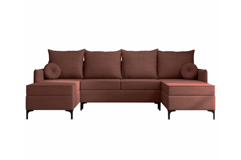 Knocklong 4-seters Hjørnesovesofa - Rosa - Møbler - Sofaer - Sovesofaer