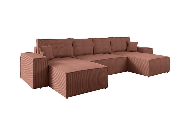 Knocklong 4-seters Hjørnesovesofa - Rosa - Møbler - Sofaer - Sovesofaer