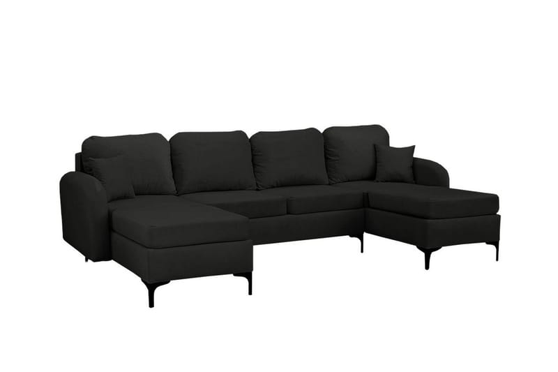 Knocklong 4-seters Hjørnesovesofa - Svart - Møbler - Sofaer - Sovesofaer