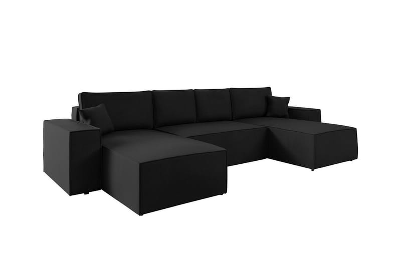Knocklong 4-seters Hjørnesovesofa - Svart - Møbler - Sofaer - Sovesofaer