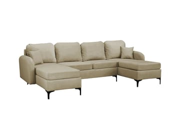 Knocklong 4-sits Hörnbäddsoffa beige - Møbler - Sofaer - Sovesofaer