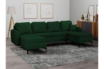 Knocklong 4-sits Hörnbäddsoffa Dark green - Møbler - Sofaer - Sovesofaer