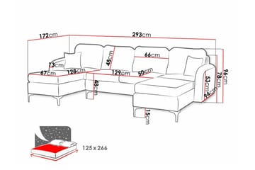 Knocklong 4-sits Hörnbäddsoffa Dark grey - Møbler - Sofaer - Sovesofaer