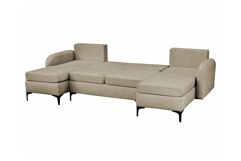 Knocklong 4-sits Hörnbäddsoffa NO_BRAND Black - Møbler - Sofaer - Sovesofaer