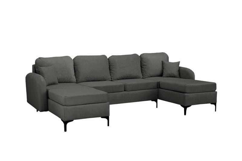 Knocklong 4-sits Hörnbäddsoffa NO_BRAND Dark grey - Møbler - Sofaer - Sovesofaer