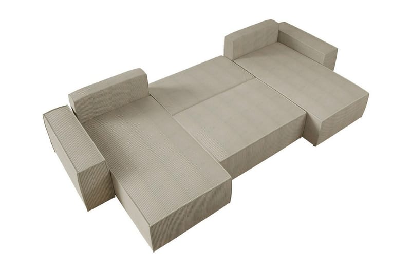 Knocklong 4-sits Hörnbäddsoffa NO_BRAND Yellow - Møbler - Sofaer - Sovesofaer