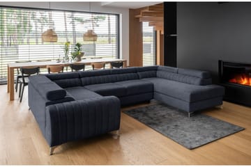 Kotori Hjørnesovesofa m. Sjeselong - Blå - Møbler - Sofaer - Sovesofaer
