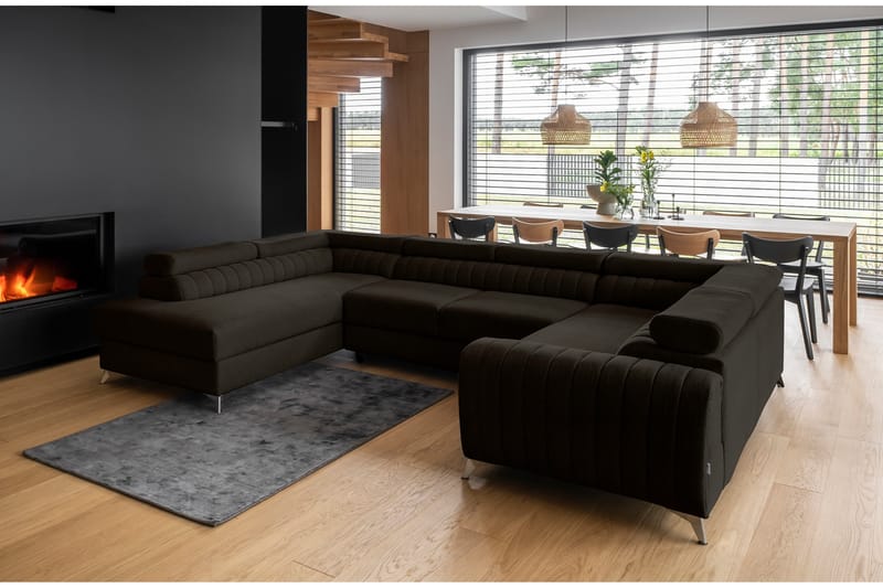 Kotori Hjørnesovesofa m. Sjeselong - Brun - Møbler - Sofaer - Sovesofaer