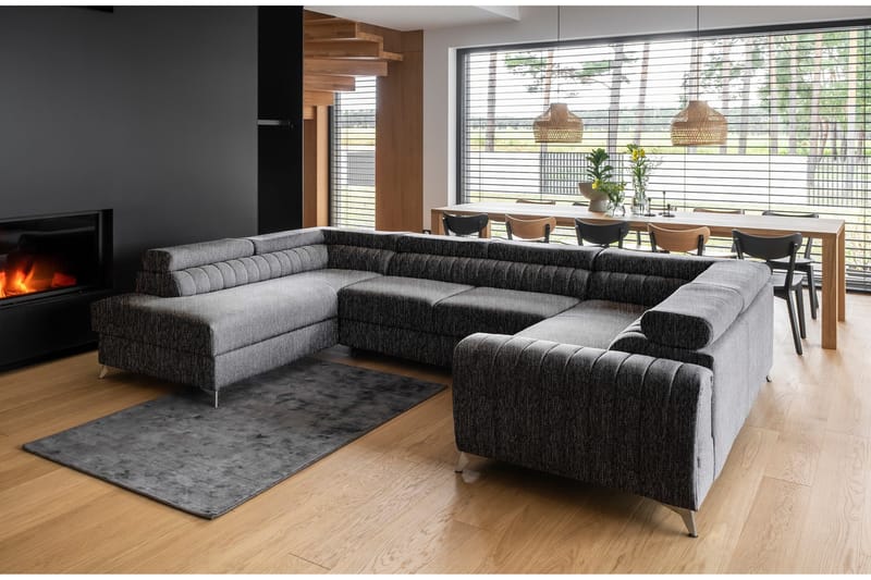 Kotori Hjørnesovesofa m. Sjeselong - Grå - Møbler - Sofaer - Sovesofaer