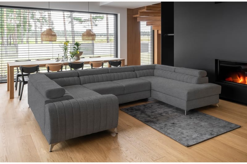 Kotori Hjørnesovesofa m. Sjeselong - Grå - Møbler - Sofaer - Sovesofaer