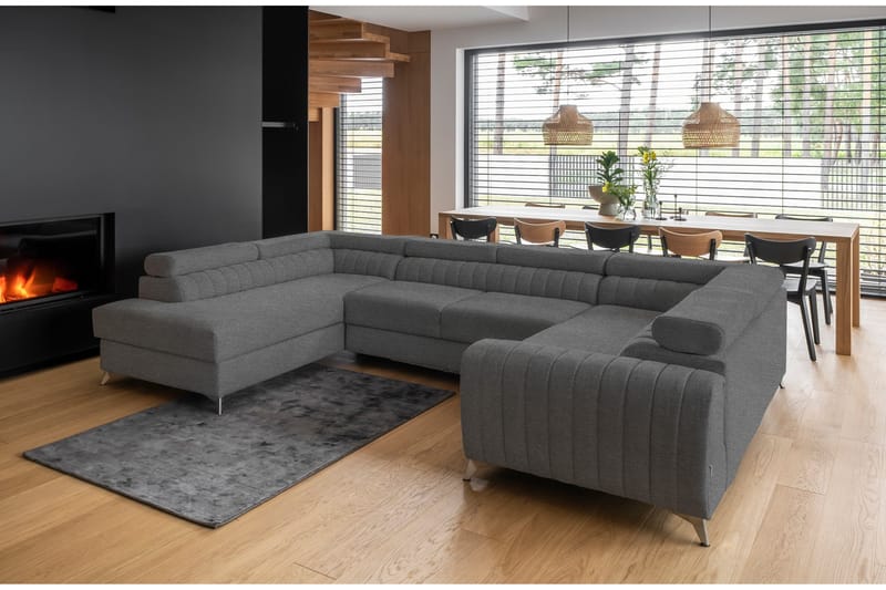 Kotori Hjørnesovesofa m. Sjeselong - Grå - Møbler - Sofaer - Sovesofaer