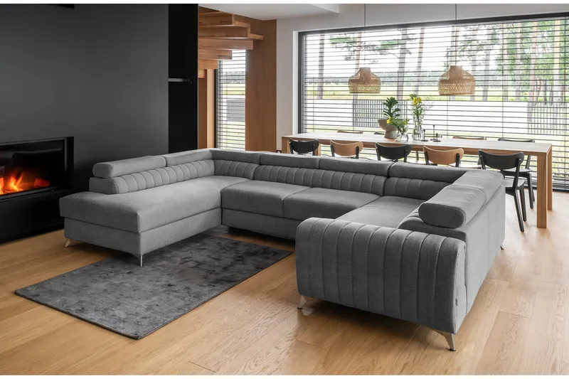 Kotori Hjørnesovesofa m. Sjeselong - Grå - Møbler - Sofaer - Sovesofaer