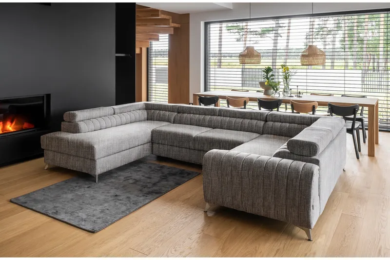 Kotori Hjørnesovesofa m. Sjeselong - Lysegrå - Møbler - Sofaer - Sovesofaer