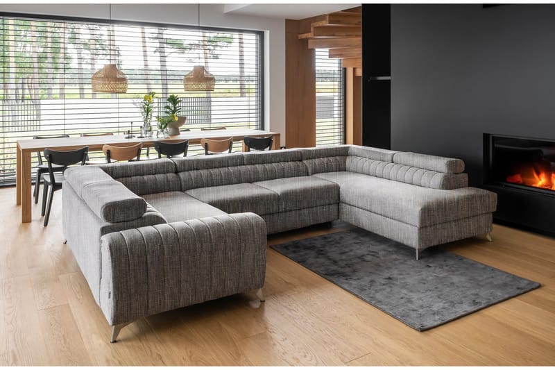 Kotori Hjørnesovesofa m. Sjeselong - Lysegrå - Møbler - Sofaer - Sovesofaer