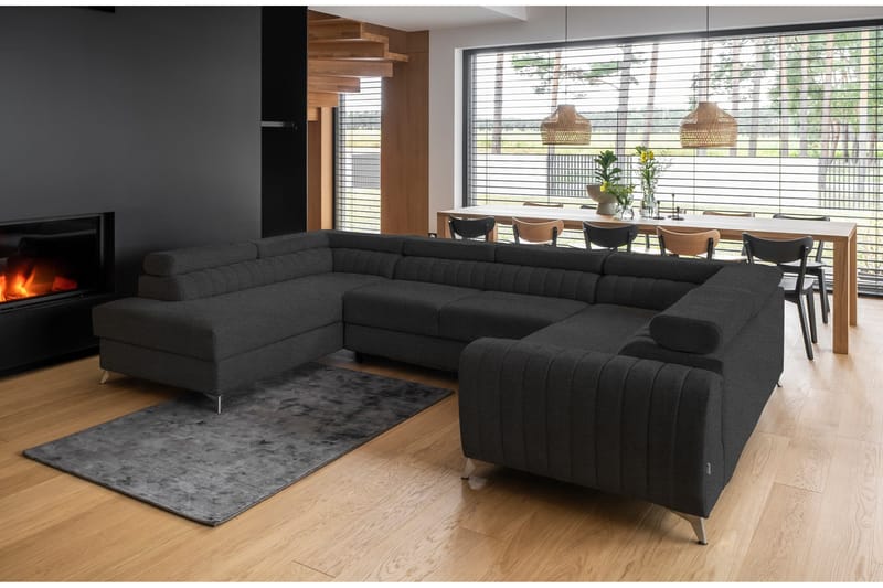 Kotori Hjørnesovesofa m. Sjeselong - Mørkegrå - Møbler - Sofaer - Sovesofaer