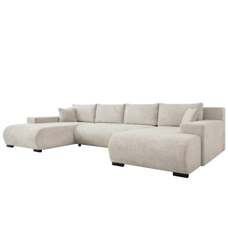 Krysen 4-seters sovesofa med dobbeltdivan - beige - Møbler - Sofaer - Sovesofaer