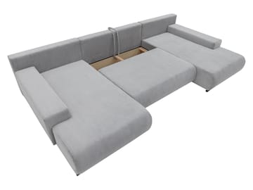 Krysen 4-seters sovesofa med dobbeltdivan - grå - Møbler - Sofaer - Sovesofaer