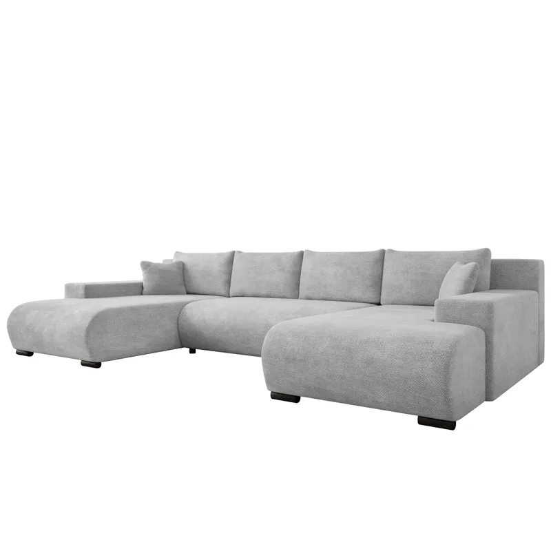 Krysen 4-seters sovesofa med dobbeltdivan - grå - Møbler - Sofaer - Sovesofaer