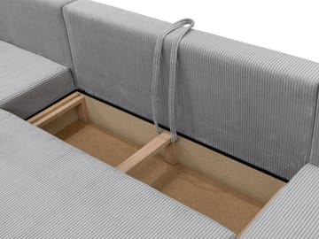 Krysen 4-seters sovesofa med dobbeltdivan - grå - Møbler - Sofaer - Sovesofaer