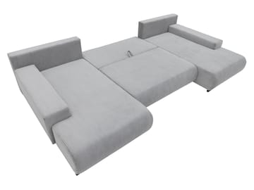 Krysen 4-seters sovesofa med dobbeltdivan - grå - Møbler - Sofaer - Sovesofaer