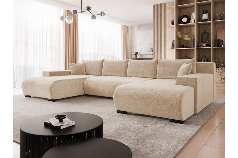 Krysen Sovesofa Dubbeldivan 4-sits - Beige - Møbler - Sofaer - Sovesofaer