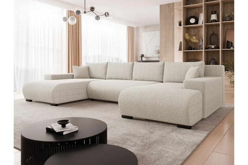 Krysen Sovesofa Dubbeldivan 4-sits - Beige - Møbler - Sofaer - Sovesofaer