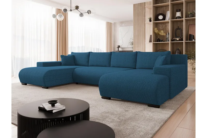 Krysen Sovesofa Dubbeldivan 4-sits - Blå - Møbler - Sofaer - Sovesofaer